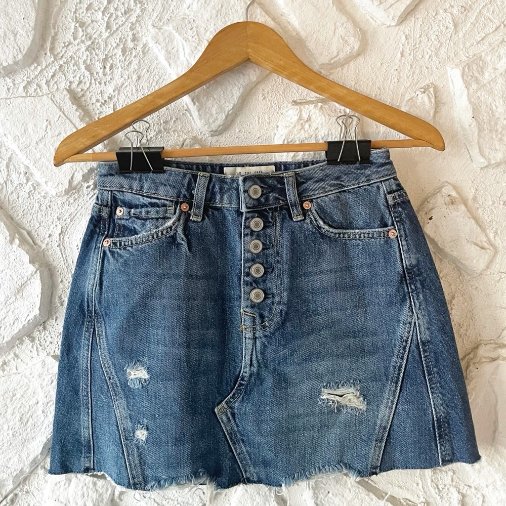 We the Free Denim Mini Skirt